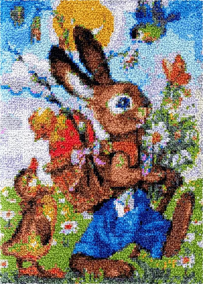Lapin loquet crochet bricolage tapis tapis Sentiвро Xun выovahвка tapis vloerklee tapijt foamiran kn