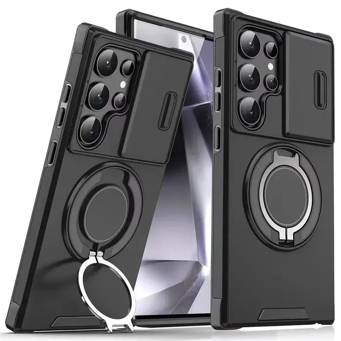 Étui magnétique antichoc avec support pour Samsung S26 S25 S24 S22 S21 S23 S20 Ultra Plus FE Edge, p