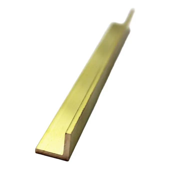 Tige plate carrée en métal de stock de barre d'angle en L en laiton