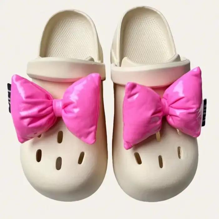 Breloques de chaussures à nœud adorables, 2 pièces, brillantes, bricolage, décorations de mode pour chaussures, accessoires mignons pour élever votre Style de chaussures