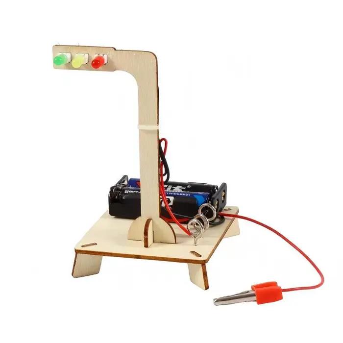 Kit de feux de circulation à monter soi-même, jouet d'expérimentation scientifique pour étudiants, assemblage créatif fait à la main pour l'éducation scolaire, fournitures d'apprentissage à domicile