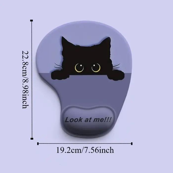 Tapis de souris ergonomique pour animaux, mignon, dessin animé, confortable, tapis de souris pour chat, tapis de bureau en silicone, support de poignet, tapis de bureau à domicile