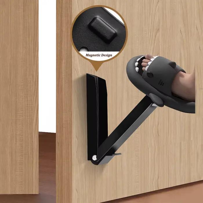 Butoir de porte coupe-vent en acier inoxydable, Anti-collision, aimant de maison, agrafeuse de porte auto-adhésive, support antidérapant, paillasson