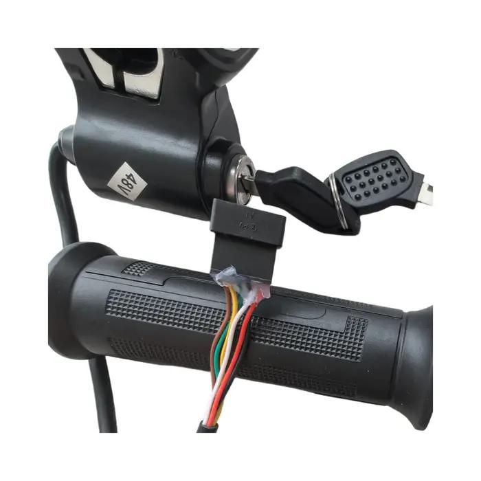 Poignée d'accélération rotative 48V avec poignées en caoutchouc pour vélo électrique Engwe T14