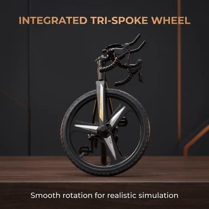 Mini modèle de vélo de route simulé, ornement réaliste de vélo de course avec roues intégrées à 3 rayons, béquille réglable pour