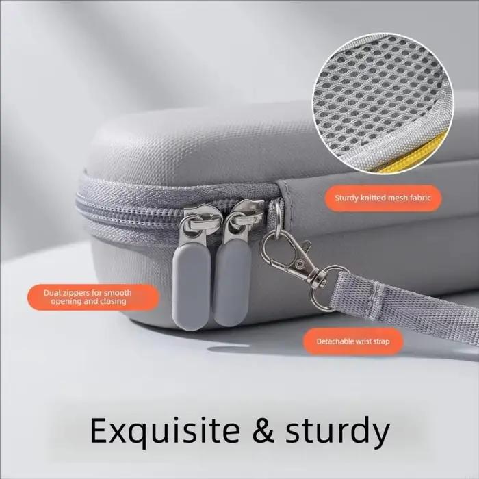 Étui pour appareil photo avec coque rigide, poche intérieure poignée latérale pour transport quotidien