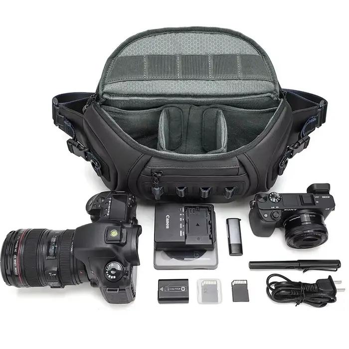 Sacs à bandoulière pour appareil photo reflex numérique, téléphone portable, batterie externe, sac de rangement grande capacité, sac de photographie portable, sac de poitrine imperméable