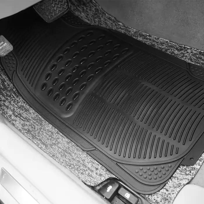 AUTO PLUS 4 pièces tapis de sol de voiture en caoutchouc taille universelle adapté à la plupart des voitures SUV camion accessoires de voiture intérieur résistant à l'usure coussinet de pied