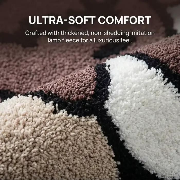 Tapis touffeté tournesol, tapis antidérapant esthétique pour salle de bain, tapis à motif fleur de cactus, tapis de chambre, ornement décoratif pour salon