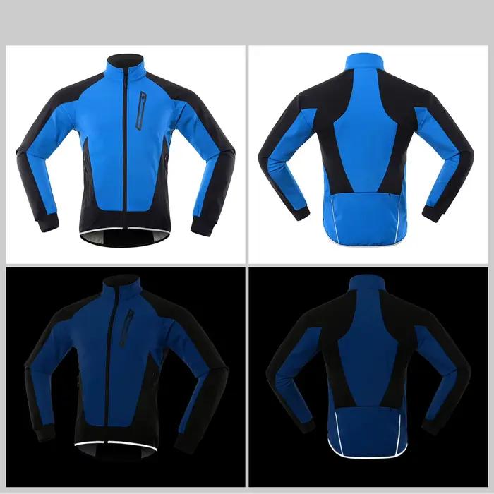 Hommes veste de cyclisme imperméable coupe-vent thermique polaire vélo Jersey vtt