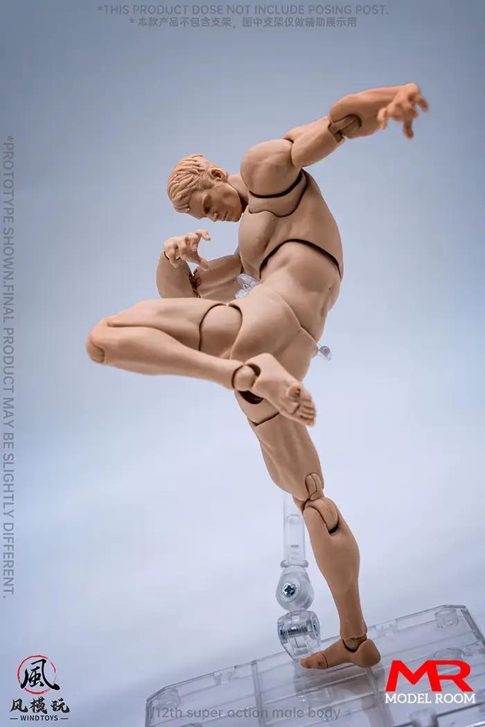 Jouets à vent 1/12 Muscle masculin fort corps articulé Super Flexible 16 cm homme figurine modèle de poupée avec sculpture de tête