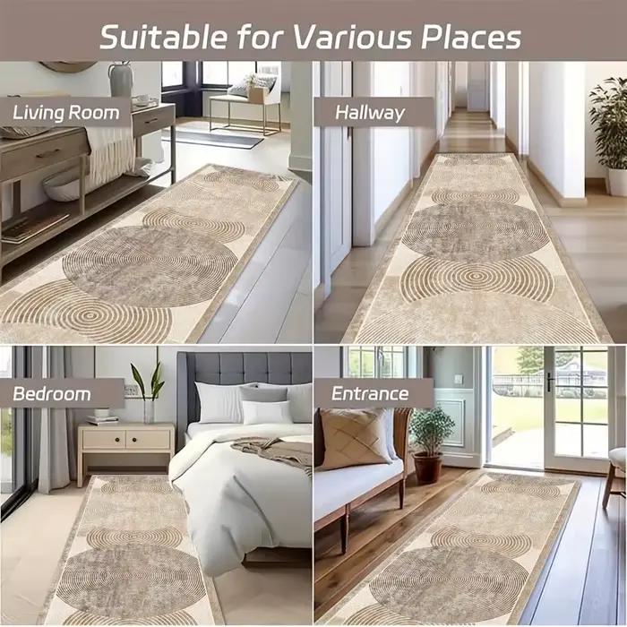 VIKAMA Tapis à texture d'art moderne - Tapis de sol de cuisine durable et antidérapant - Tapis de couloir et de passage pour la décoration de la maison