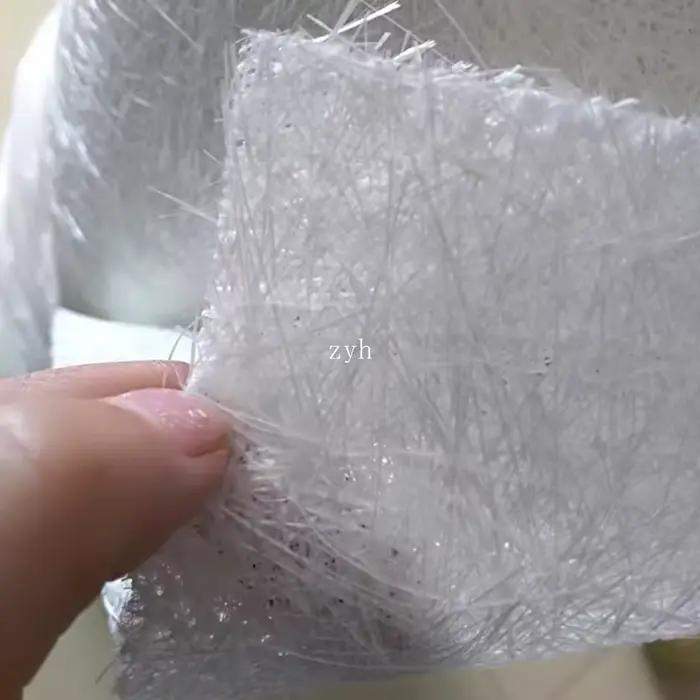 Tissu en fibre de verre 150 g/m², sans alcali, tapis de fibres de verre coupées, largeur 100 cm * longueur 100 cm, matériau pour bricolage