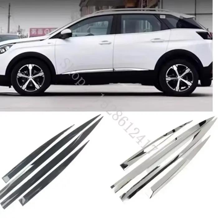 Accessoires de voiture pour Peugeot 3008/4008 2016 2017 2018 2019, moulures latérales de carrosserie en acier inoxydable, décoration de porte latérale