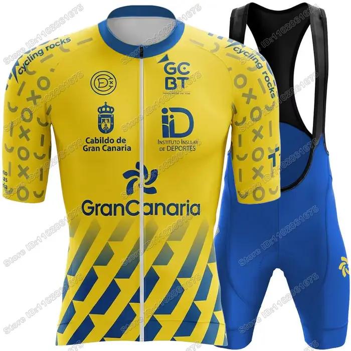 Maillot de cyclisme Équipe cycliste Gran Canaria 2026 Été Vêtements