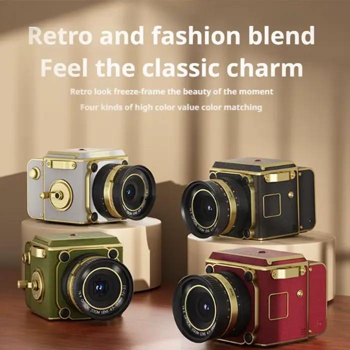 Appareil photo numérique CCD rétro 4K haute définition à double objectif, portable, pour la photographie de voyage, idéal pour les photos de diplôme des étudiants, avec zoom