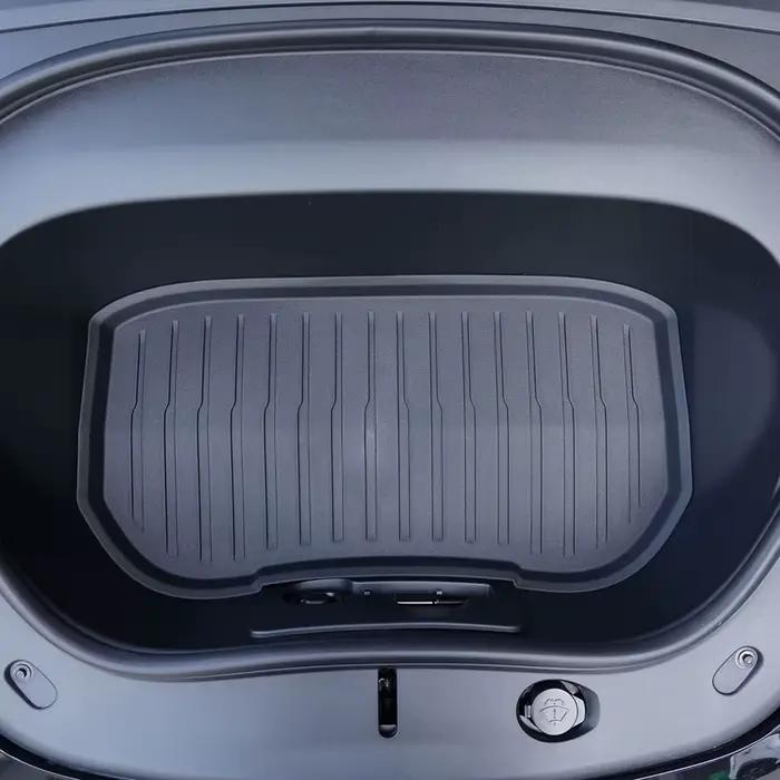 Tapis de coffre pour Tesla 2024 nouveau modèle 3 + Highland TPE Style clé de Piano avant arrière coffre Frunk stockage coussin de protection étanche