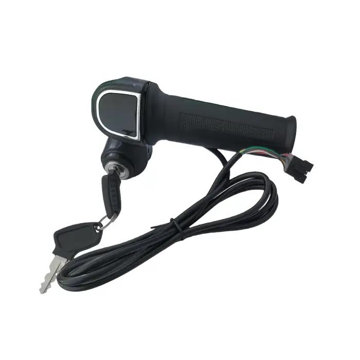 Poignée d'accélération rotative 48V avec poignées en caoutchouc pour vélo électrique Engwe T14