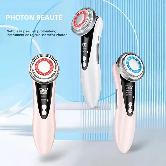 Nouveau dispositif électrique de levage du visage Vibration LED visage rajeunissement de la peau dissolvant de rides Anti-âge dispositif de soins de beauté des yeux du visage