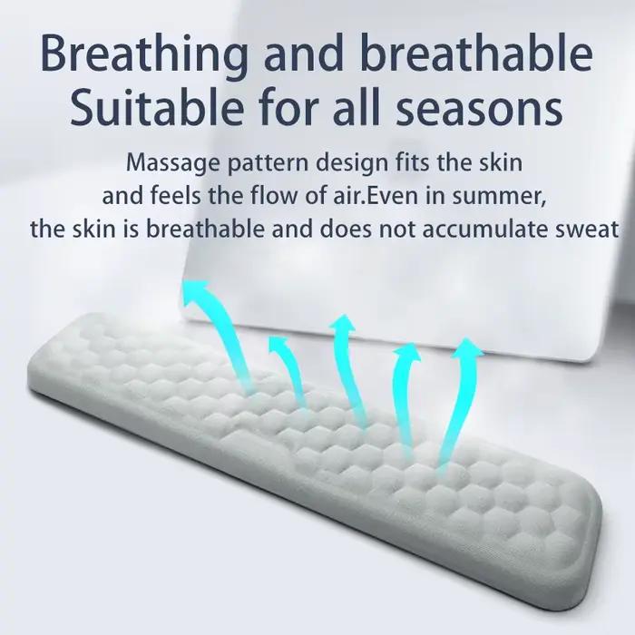 Ensemble de tapis de clavier en mousse à mémoire de forme, pour ordinateur de bureau, ordinateur portable, facile à frapper, soulagement de la douleur, repose-poignet, tapis de souris pour ordinateur