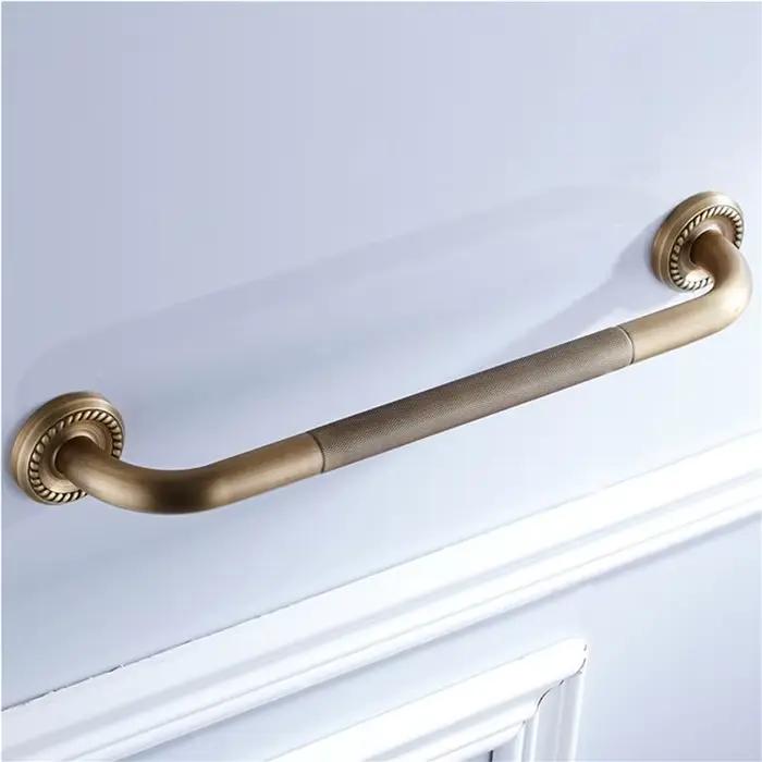 AA81-2X Barre d'appui pour baignoire en laiton antique, poignée de sécurité murale pour toilettes, main courante pour personnes âgées, sécurité domestique