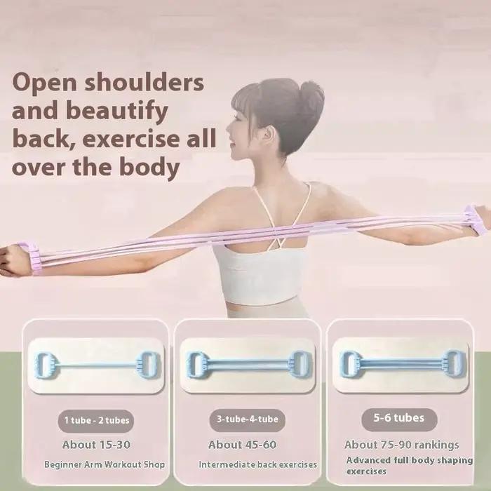Bandes d'exercice élastiques avec Tension réglable pour l'entraînement des épaules et du dos ouverts
