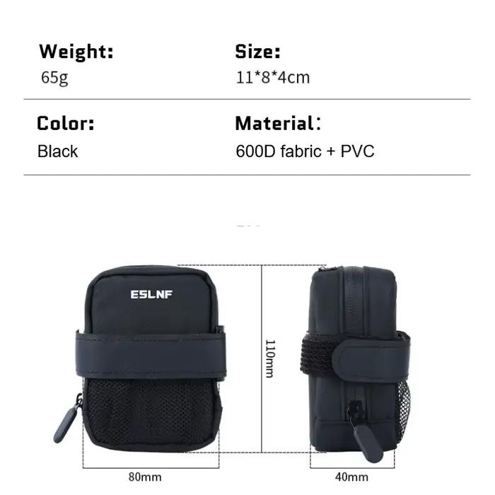 Sac de selle de vélo étanche léger Portable Mini sac multifonction avec capacité de 0