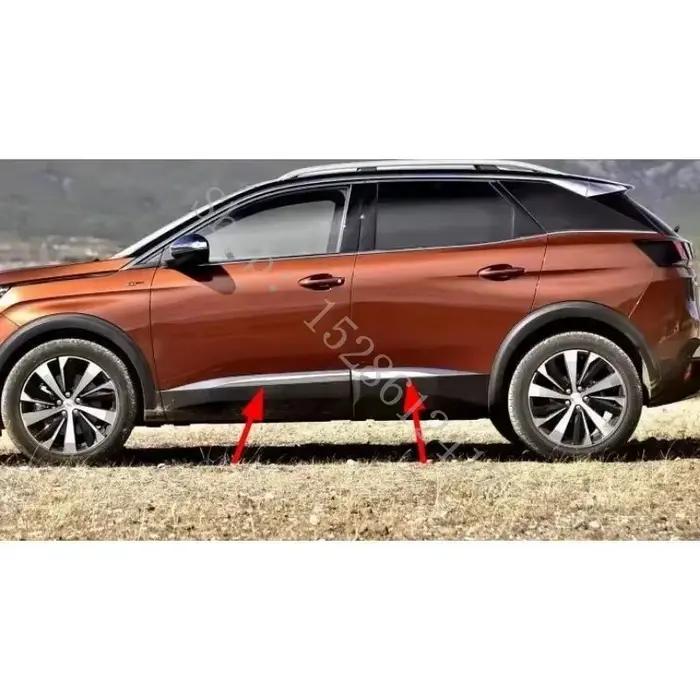 Accessoires de voiture pour Peugeot 3008/4008 2016 2017 2018 2019, moulures latérales de carrosserie en acier inoxydable, décoration de porte latérale
