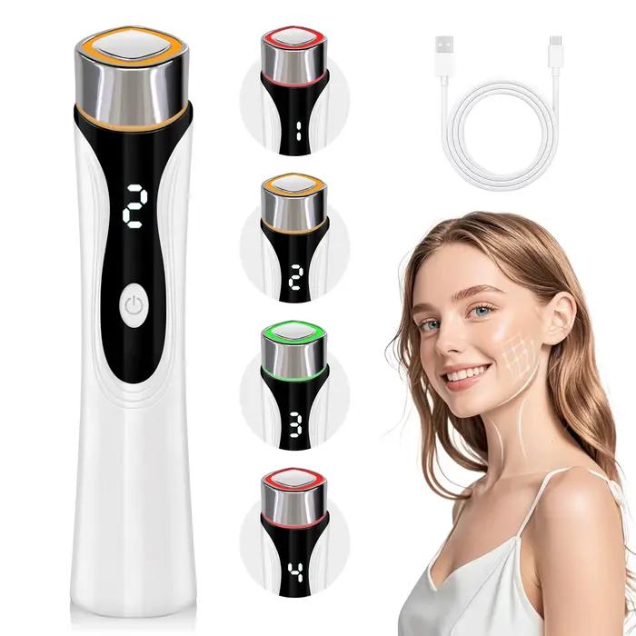 Appareil facial à micro-courant 4 en 1, masseur liftant pour le visage, instrument raffermissant pour la peau, outil de soin de la peau pour un nettoyage en profondeur et un raffermissement de la peau