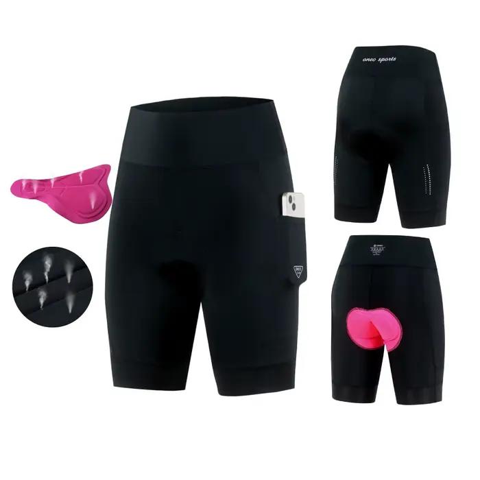 1 pièce Short de cyclisme rembourré pour femme avec rembourrage 4D et poche