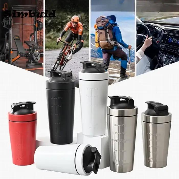 Bouteille Shaker de poudre de protéines en acier inoxydable de 500/750ML