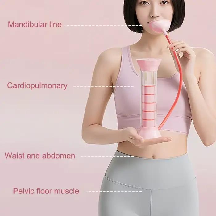 Entraîneur d'haltères de respiration à diaphragme réglable avec compteur