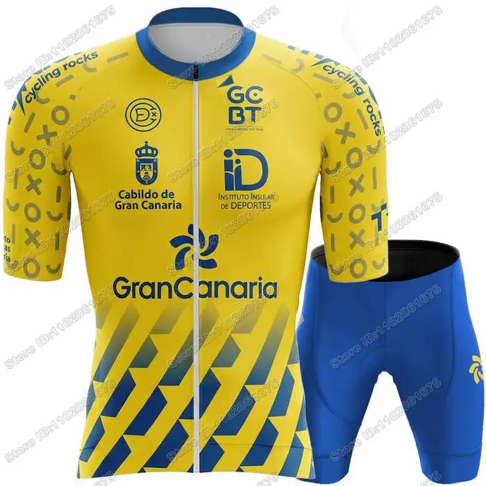 Maillot de cyclisme Équipe cycliste Gran Canaria 2026 Été Vêtements