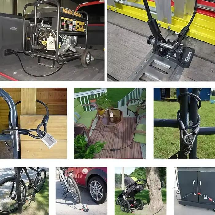 Antivol de vélo en câble d'acier de qualité industrielle