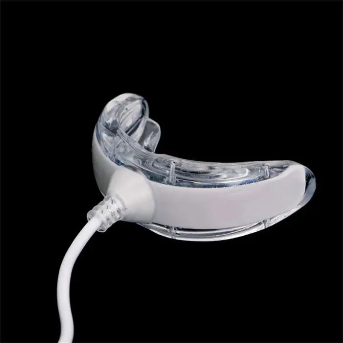 Accélérateur de blanchiment dentaire intelligent à lumière LED bleue, appareil portable rechargeable USB/iPhone/Android, lumière blanchissante pour les dents, gouttière dentaire