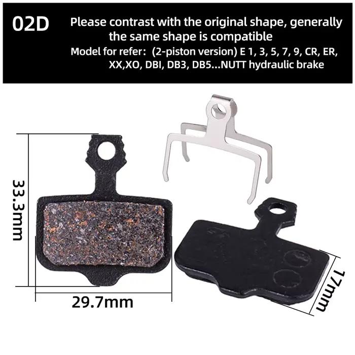 ZTTO 4 paires de plaquettes de frein semi-métalliques pour vélo vtt