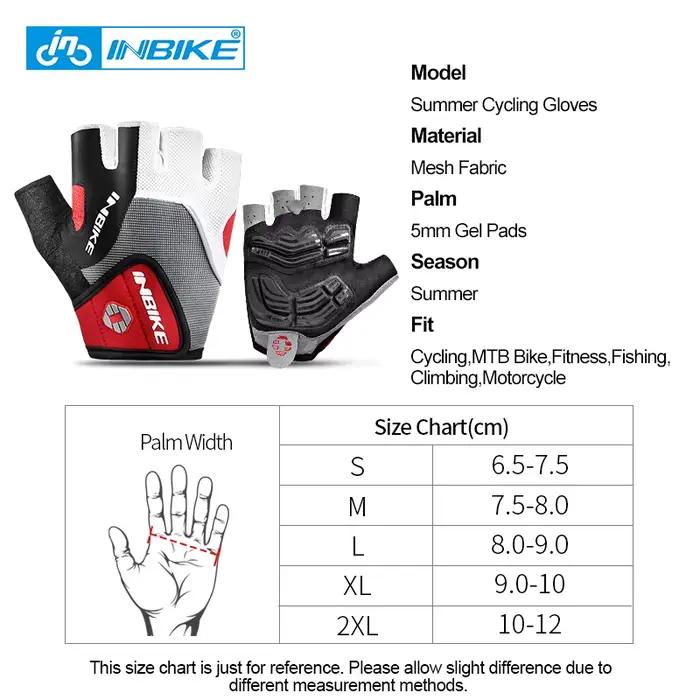 INBIKE antichoc GEL Pad gants de cyclisme demi doigt