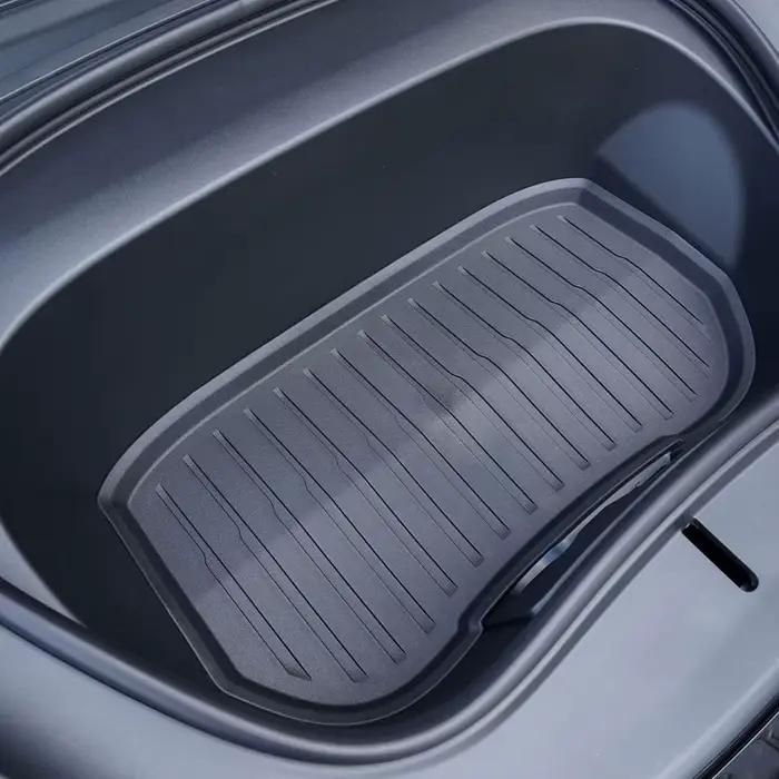 Tapis de coffre pour Tesla 2024 nouveau modèle 3 + Highland TPE Style clé de Piano avant arrière coffre Frunk stockage coussin de protection étanche