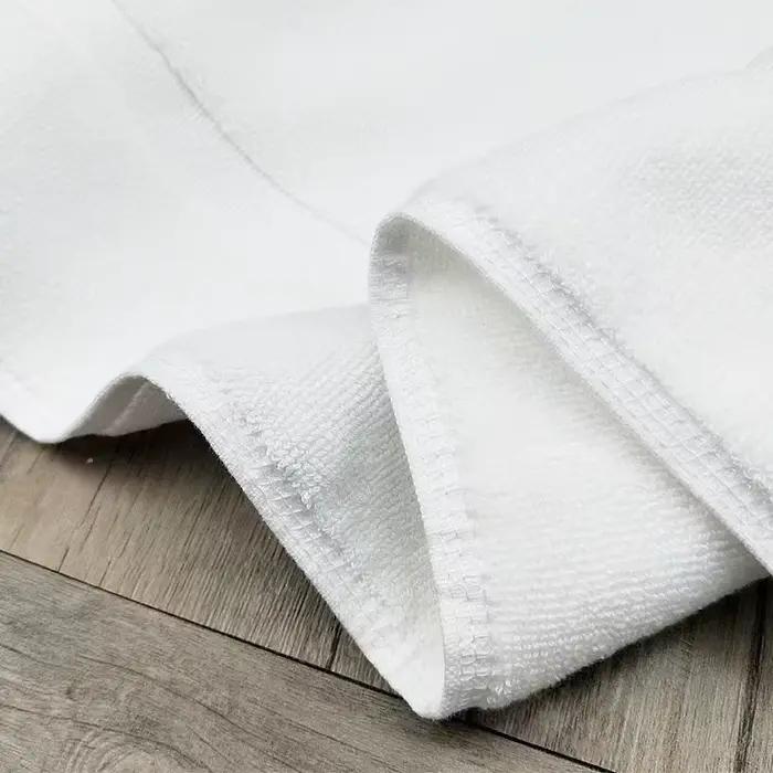 Tapis de bain blanc épais en jacquard pour SPA, hôtel et maison, gris, 100% coton, antidérapant, absorbant l'eau, serviette de bain