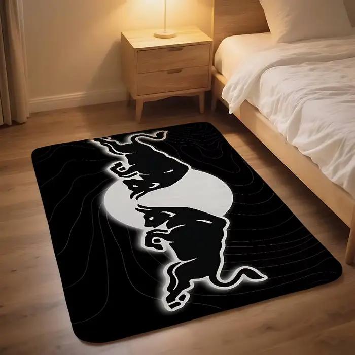 Tapis antidérapant pour salle de bain, tapis de porte, décoration de la maison, tapis de porte d'entrée, résistant aux rayures, Cool D-rEd-S-bulls
