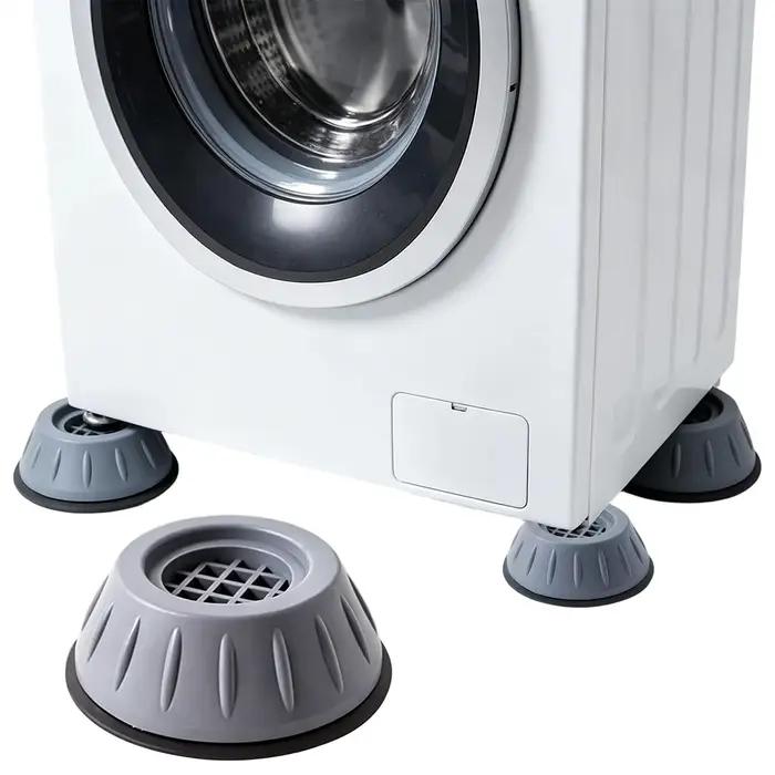 Patins anti-vibration pour machine à laver, 4 pièces, pieds anti-bruit et amortisseurs de chocs pour sèche-linge, réfrigérateur, congélateur, buanderie