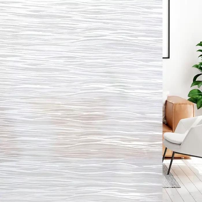 Autocollant en verre mat pour chambre à coucher, salle de bains, balcon, fenêtre, Anti-fuite de lumière, Opaque, Anti-regard, Film d'adsorption électrostatique