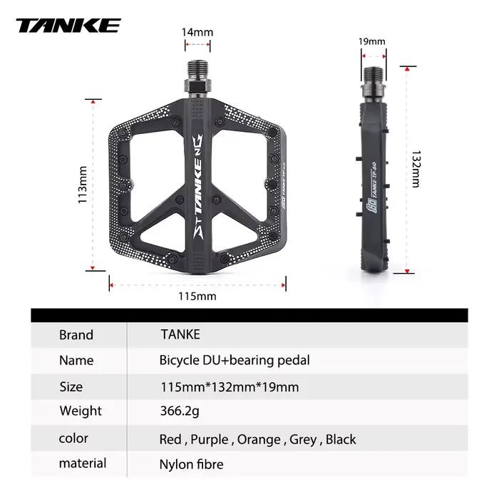 Pédale de vélo en nylon TANKE MTB