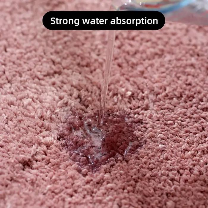 Tapis de sol de salle de bain arrondi et épais, tapis absorbant pour baignoire, matériau en peluche, tapis de pied antidérapant, tapis de porte d'entrée, salle de bain