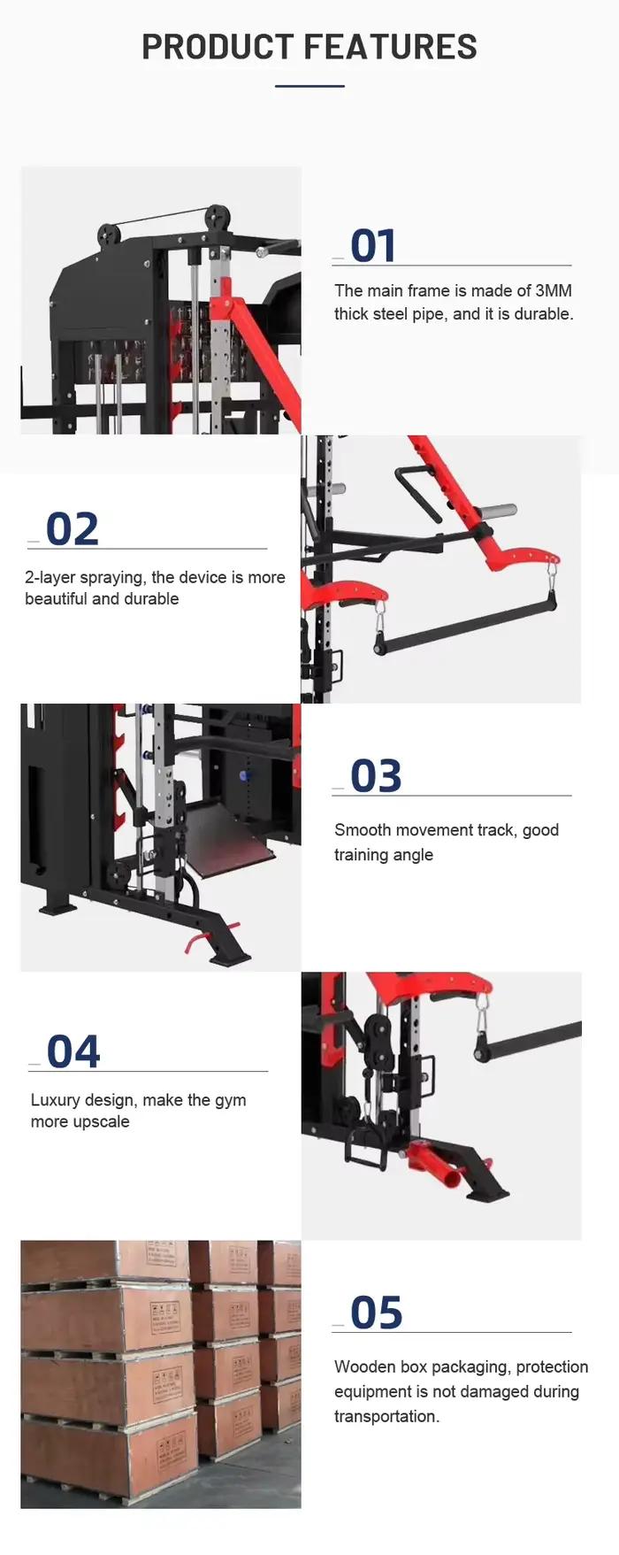 Rack de musculation multifonctionnel commercial