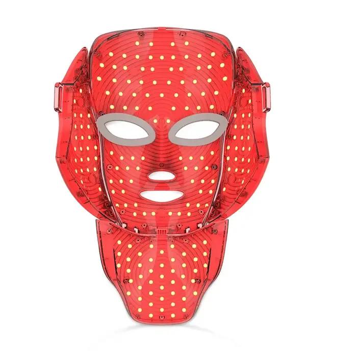 Masque Facial LED thérapie par la lumière rouge 7-1 couleur 192LED s masque Facial sans fil beauté à la maison masque LED Facial beau cadeau