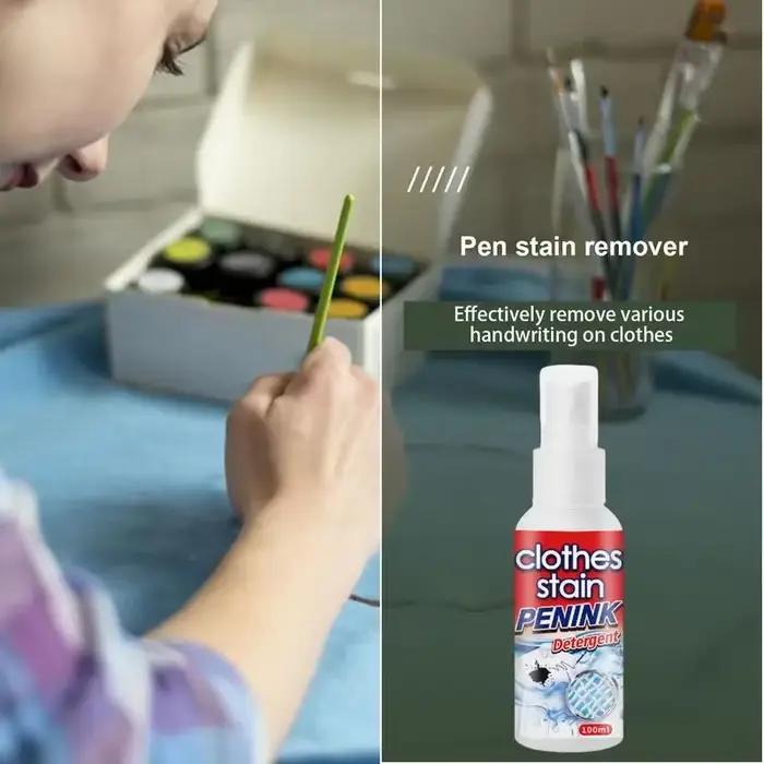 Dissolvant de taches pour vêtements, 100ml, dissolvant d'encre en Spray, marqueur d'encre pour tapis, dissolvant instantané de taches pour vêtements en tissu, tapis, blanchisserie