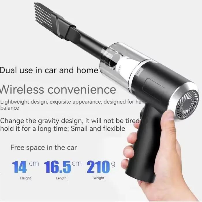 Aspirateur de voiture 120000 PA – Machine de nettoyage puissante pour voitures, Mini nettoyeur à main Portable sans fil pour appareils ménagers