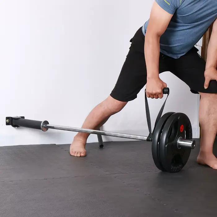 Plateforme de musculation murale T-Bar Row avec fixation Landmines pour barre d'haltères 360 ° Équipement d'entraînement
