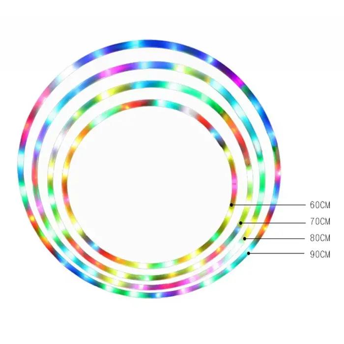 Cercle d'exercice pliant Équipement de fitness LED Couleur